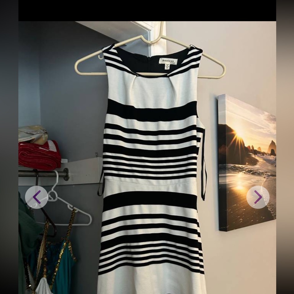 Women's black and white xs cocktail dress